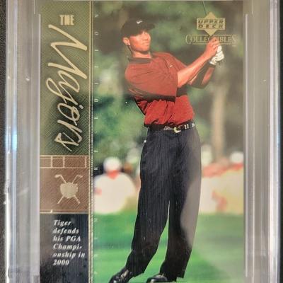 Sale Photo Thumbnail #478: 2001 Upperdeck Collectables Tiger Woods Rookie Truegrade Sportscard Grading Service Gem Mint 10