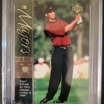 Sale Photo Thumbnail #474: 2001 Upperdeck Collectables Tiger Woods Rookie Truegrade Sportscard Grading Service Gem Mint 10