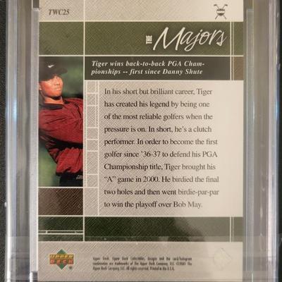 Sale Photo Thumbnail #477: 2001 Upperdeck Collectables Tiger Woods Rookie Truegrade Sportscard Grading Service Gem Mint 10