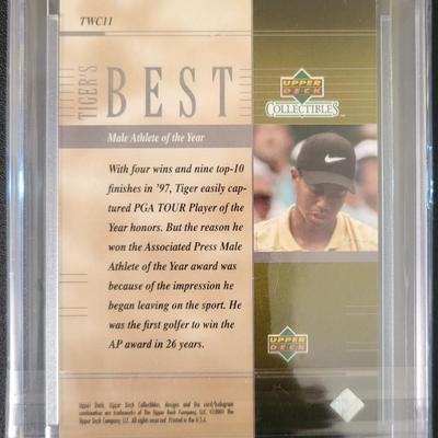 Sale Photo Thumbnail #482: 2001 Upperdeck Collectables Tiger Woods Rookie Truegrade  Sportscard Grading Service Gem Mint 10