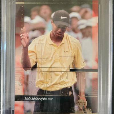 Sale Photo Thumbnail #479: 2001 Upperdeck Collectables Tiger Woods Rookie Truegrade  Sportscard Grading Service Gem Mint 10