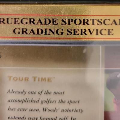 Sale Photo Thumbnail #486: 2001 Upperdeck Golf Tiger Woods Rookie Truegrade Sportscard Grading Service Gem Mint 10