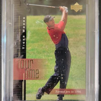 Sale Photo Thumbnail #488: 2001 Upperdeck Golf Tiger Woods Rookie Truegrade Sportscard Grading Service Gem Mint 10