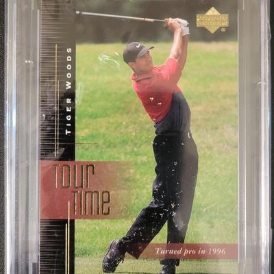 Sale Photo Thumbnail #484: 2001 Upperdeck Golf Tiger Woods Rookie Truegrade Sportscard Grading Service Gem Mint 10