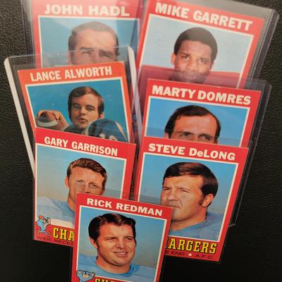 Sale Photo Thumbnail #496: 1971 Chargers john Hadl, Maike Garrett, Lance Alworth, Marty Domres, Gary Garrison, Steve DeLong, & Rick Redman