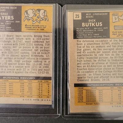 Sale Photo Thumbnail #512: 1971 Topps Chicago Bears Ed O'Bradovich, Bobby Douglas, Jack Concannon, Lee Roy Caffey, Mac Percival, Doug Buffone, Dick Gordon, DIck Butkus, Gale Sayers