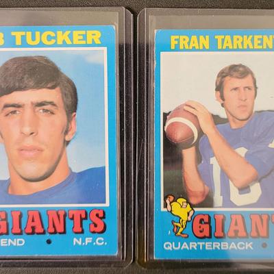Sale Photo Thumbnail #519: 1971 Topps Giants Fran Tarkenton, Tucker Frederickson, Pete Gogolak, Spider Lockhart, Bob Tucker, Ron Johnson ( RC ), Clifton McNeil