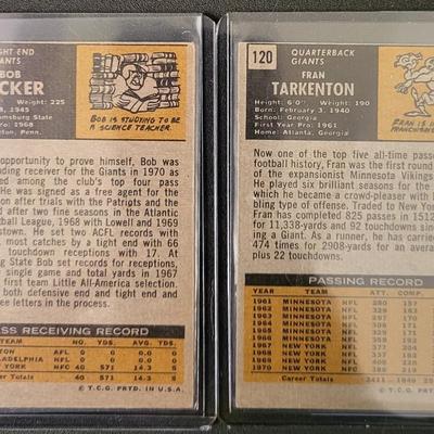 Sale Photo Thumbnail #520: 1971 Topps Giants Fran Tarkenton, Tucker Frederickson, Pete Gogolak, Spider Lockhart, Bob Tucker, Ron Johnson ( RC ), Clifton McNeil