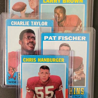 Sale Photo Thumbnail #527: 1971 Topps Redskins Sonny Jurgensen, Larry Brown, Charlie Taylor, Pat Fischer, Chris Hanburger