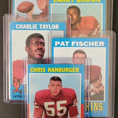 Sale Photo Thumbnail #522: 1971 Topps Redskins Sonny Jurgensen, Larry Brown, Charlie Taylor, Pat Fischer, Chris Hanburger