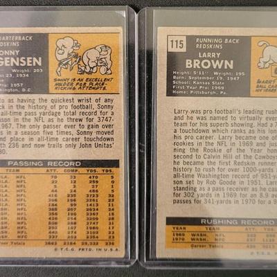 Sale Photo Thumbnail #526: 1971 Topps Redskins Sonny Jurgensen, Larry Brown, Charlie Taylor, Pat Fischer, Chris Hanburger