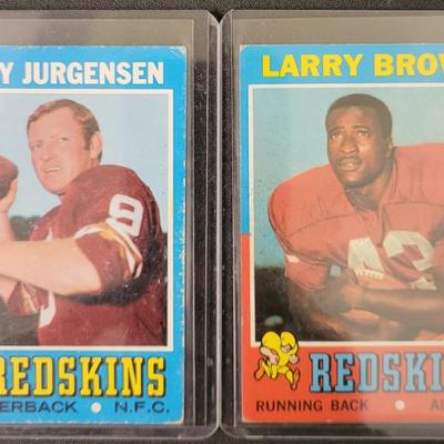 Sale Photo Thumbnail #525: 1971 Topps Redskins Sonny Jurgensen, Larry Brown, Charlie Taylor, Pat Fischer, Chris Hanburger
