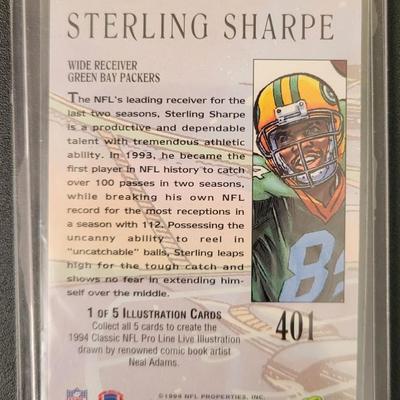 Sale Photo Thumbnail #530: 1994 NFL Pro Line Live Illustration Cards Sterling Sharpe, Derrick Thomas, Joe Montana