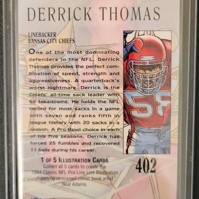 Sale Photo Thumbnail #532: 1994 NFL Pro Line Live Illustration Cards Sterling Sharpe, Derrick Thomas, Joe Montana