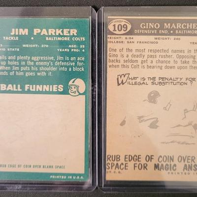 Sale Photo Thumbnail #540: 2001 Topps Archives Reserve Raymond Berry, 2000 Fleer Lenny Moore, 1960 Jim Parker, 1959 Topps Gino Marchetti