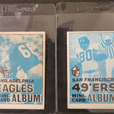 Sale Photo Thumbnail #543: 1969 49'ERS/Eagles Mini Card Albums with Stamps (2 books & 6 Stamp cards)