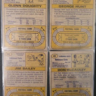 Sale Photo Thumbnail #554: 1974 Topps Colts (16 Cards) Various Players
Glenn Doughty, George Hunt, Jim Bailey, Don McCauley, Glenn, Ressler, Raymond Chester, Tom, Mitchell, Lydell Mitchell
Ken Mendenhall, Joe Schmiesing, Dennie Nelson, Marty Domres, Tom Drougas, Rex Kern, Rick Volk