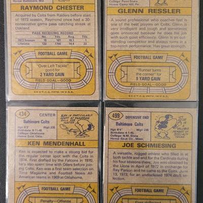 Sale Photo Thumbnail #552: 1974 Topps Colts (16 Cards) Various Players
Glenn Doughty, George Hunt, Jim Bailey, Don McCauley, Glenn, Ressler, Raymond Chester, Tom, Mitchell, Lydell Mitchell
Ken Mendenhall, Joe Schmiesing, Dennie Nelson, Marty Domres, Tom Drougas, Rex Kern, Rick Volk