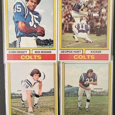 Sale Photo Thumbnail #553: 1974 Topps Colts (16 Cards) Various Players
Glenn Doughty, George Hunt, Jim Bailey, Don McCauley, Glenn, Ressler, Raymond Chester, Tom, Mitchell, Lydell Mitchell
Ken Mendenhall, Joe Schmiesing, Dennie Nelson, Marty Domres, Tom Drougas, Rex Kern, Rick Volk