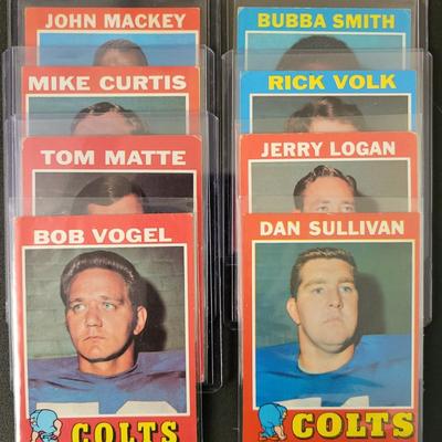 Sale Photo Thumbnail #567: 1971 Topps Colts (8 Cards)
John Mackey, Bubba Smith, Mike Curtis, Rick Volk, Tom Matte, Jerry Logan, Bob Vogel, Dan Sullivan