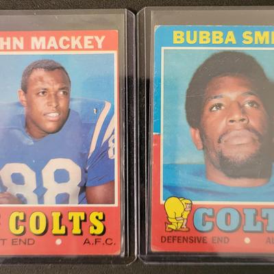 Sale Photo Thumbnail #565: 1971 Topps Colts (8 Cards)
John Mackey, Bubba Smith, Mike Curtis, Rick Volk, Tom Matte, Jerry Logan, Bob Vogel, Dan Sullivan