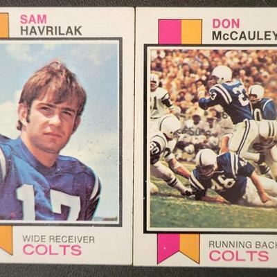 Sale Photo Thumbnail #575: 1973 Topps Colts Complete Set (19 Cards)
Ted Hendricks, Bubba Smith, Lydell Mitchell, Marty Domres, David Lee, Cornelius Johnson, Fred Hoaglin, Glenn Ressler, Ray May
Jim O'Brien, Rick Volk, Charlie Stukes, Don McCauley, Sam Havrilak, Tom Mitchell, Roy Hi
