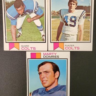 Sale Photo Thumbnail #569: 1973 Topps Colts Complete Set (19 Cards)
Ted Hendricks, Bubba Smith, Lydell Mitchell, Marty Domres, David Lee, Cornelius Johnson, Fred Hoaglin, Glenn Ressler, Ray May
Jim O'Brien, Rick Volk, Charlie Stukes, Don McCauley, Sam Havrilak, Tom Mitchell, Roy Hi
