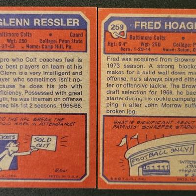 Sale Photo Thumbnail #572: 1973 Topps Colts Complete Set (19 Cards)
Ted Hendricks, Bubba Smith, Lydell Mitchell, Marty Domres, David Lee, Cornelius Johnson, Fred Hoaglin, Glenn Ressler, Ray May
Jim O'Brien, Rick Volk, Charlie Stukes, Don McCauley, Sam Havrilak, Tom Mitchell, Roy Hi