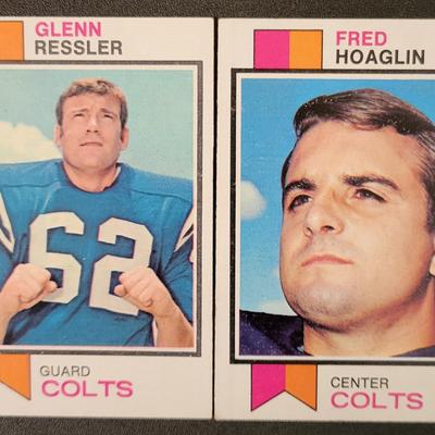 Sale Photo Thumbnail #571: 1973 Topps Colts Complete Set (19 Cards)
Ted Hendricks, Bubba Smith, Lydell Mitchell, Marty Domres, David Lee, Cornelius Johnson, Fred Hoaglin, Glenn Ressler, Ray May
Jim O'Brien, Rick Volk, Charlie Stukes, Don McCauley, Sam Havrilak, Tom Mitchell, Roy Hi