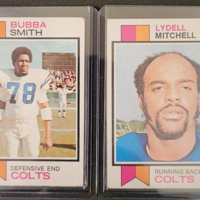 Sale Photo Thumbnail #583: 1973 Topps Colts Complete Set (19 Cards)
Ted Hendricks, Bubba Smith, Lydell Mitchell, Marty Domres, David Lee, Cornelius Johnson, Fred Hoaglin, Glenn Ressler, Ray May
Jim O'Brien, Rick Volk, Charlie Stukes, Don McCauley, Sam Havrilak, Tom Mitchell, Roy Hi