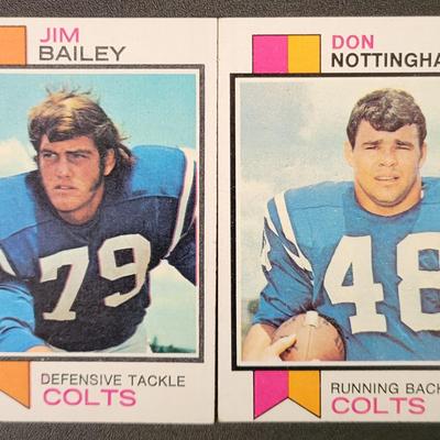 Sale Photo Thumbnail #579: 1973 Topps Colts Complete Set (19 Cards)
Ted Hendricks, Bubba Smith, Lydell Mitchell, Marty Domres, David Lee, Cornelius Johnson, Fred Hoaglin, Glenn Ressler, Ray May
Jim O'Brien, Rick Volk, Charlie Stukes, Don McCauley, Sam Havrilak, Tom Mitchell, Roy Hi