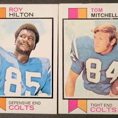Sale Photo Thumbnail #577: 1973 Topps Colts Complete Set (19 Cards)
Ted Hendricks, Bubba Smith, Lydell Mitchell, Marty Domres, David Lee, Cornelius Johnson, Fred Hoaglin, Glenn Ressler, Ray May
Jim O'Brien, Rick Volk, Charlie Stukes, Don McCauley, Sam Havrilak, Tom Mitchell, Roy Hi