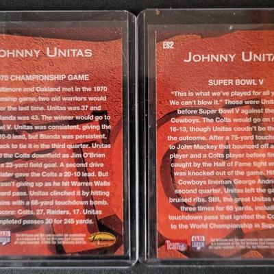 Sale Photo Thumbnail #610: 1994 Ted Williams Card Co & 2000 Fleer Johnny Unitas (4 Cards)