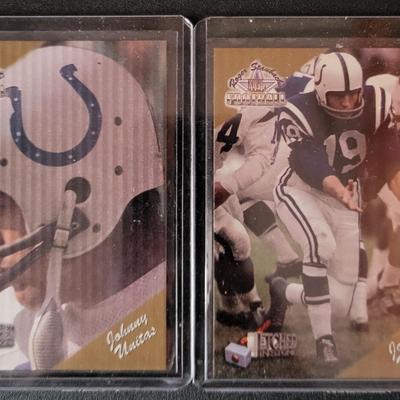 Sale Photo Thumbnail #609: 1994 Ted Williams Card Co & 2000 Fleer Johnny Unitas (4 Cards)