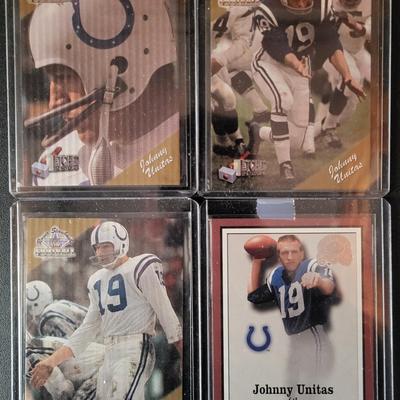 Sale Photo Thumbnail #612: 1994 Ted Williams Card Co & 2000 Fleer Johnny Unitas (4 Cards)