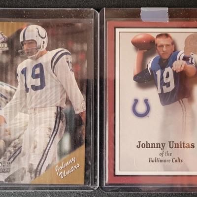 Sale Photo Thumbnail #611: 1994 Ted Williams Card Co & 2000 Fleer Johnny Unitas (4 Cards)