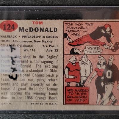Sale Photo Thumbnail #636: Philadelphia Eagles 
1958 Topps Tom McDonald, 
1961 Topps Chuck Bednarik
1957 Topps Tom McDonald RC