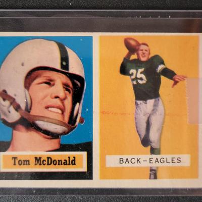 Sale Photo Thumbnail #635: Philadelphia Eagles 
1958 Topps Tom McDonald, 
1961 Topps Chuck Bednarik
1957 Topps Tom McDonald RC