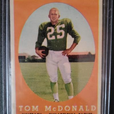 Sale Photo Thumbnail #633: Philadelphia Eagles 
1958 Topps Tom McDonald, 
1961 Topps Chuck Bednarik
1957 Topps Tom McDonald RC