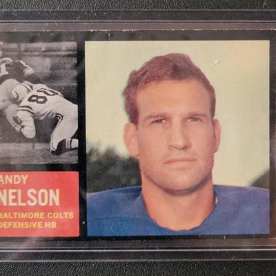 Sale Photo Thumbnail #643: Baltimore Colts Topps
1962 Topps Andy Nelson, 
1964 Topps Tom Matte RC
1968 Topps Tom Matte