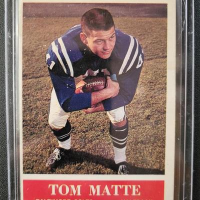 Sale Photo Thumbnail #641: Baltimore Colts Topps
1962 Topps Andy Nelson, 
1964 Topps Tom Matte RC
1968 Topps Tom Matte