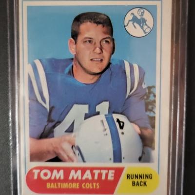 Sale Photo Thumbnail #639: Baltimore Colts Topps
1962 Topps Andy Nelson, 
1964 Topps Tom Matte RC
1968 Topps Tom Matte