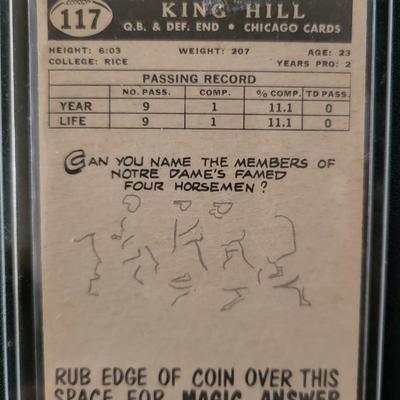 Sale Photo Thumbnail #648: Topps Chicago Cardinals & Denver Broncos
1958 Topps Ted Marchibroda,
1959 Topps King Hill,
 Broncos team Card