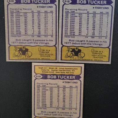 Sale Photo Thumbnail #680: 1974 Topps Bob Tucker ALL PRO (2)
1971 Topps Bob Tucker (5) RC
1976 Topps Bob Tucker
1979 Topps Bob Tucker (3)