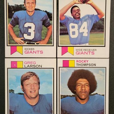 Sale Photo Thumbnail #711: 1973 Topps Giants (20 CARDS of which 12 are rookies)
Bob Tucker, Dick Enderle RC, Jim Files RC, Willie Young RC, Doug Van Horn RC, Richmond Flowers RC, Charlie Evans RC, Pat Hughes RC, Willie Williams RC, Ron Hornsby
Pete Athas, Tom Blanchard RC, Pete Gog