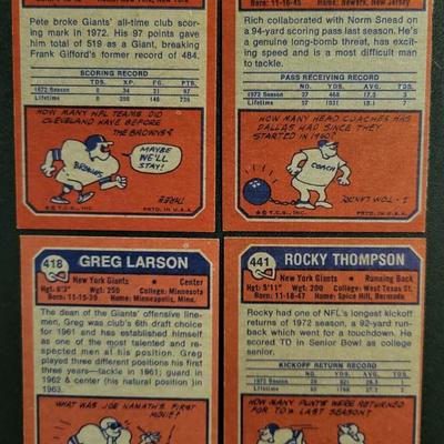 Sale Photo Thumbnail #712: 1973 Topps Giants (20 CARDS of which 12 are rookies)
Bob Tucker, Dick Enderle RC, Jim Files RC, Willie Young RC, Doug Van Horn RC, Richmond Flowers RC, Charlie Evans RC, Pat Hughes RC, Willie Williams RC, Ron Hornsby
Pete Athas, Tom Blanchard RC, Pete Gog