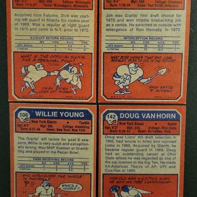 Sale Photo Thumbnail #706: 1973 Topps Giants (20 CARDS of which 12 are rookies)
Bob Tucker, Dick Enderle RC, Jim Files RC, Willie Young RC, Doug Van Horn RC, Richmond Flowers RC, Charlie Evans RC, Pat Hughes RC, Willie Williams RC, Ron Hornsby
Pete Athas, Tom Blanchard RC, Pete Gog