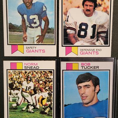 Sale Photo Thumbnail #713: 1973 Topps Giants (20 CARDS of which 12 are rookies)
Bob Tucker, Dick Enderle RC, Jim Files RC, Willie Young RC, Doug Van Horn RC, Richmond Flowers RC, Charlie Evans RC, Pat Hughes RC, Willie Williams RC, Ron Hornsby
Pete Athas, Tom Blanchard RC, Pete Gog