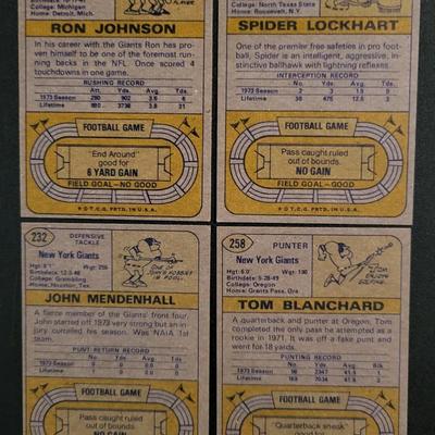 Sale Photo Thumbnail #720: 1974 Topps Giants (19 Cards)
Norm Snead, Willie Williams, Tom Blanchard, John Mendenhall, Spider Lockhart, Ron Johnson, Don Goich, Pat Hughes, Greg Larson, Doug Van Horn, Pete Athas, Don Herrmann, Randy Johnson, Jim Files, Vince Clements, Bob Gim, Pete Go