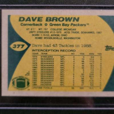 Sale Photo Thumbnail #735: Topps Brown/Sharpe/ Waller. NO COA's for signed cards
1989 Topps Dave Brown SIGNED AND INSCRIPTED
1991 Saranac Sterling Sharpe Singed
1957 Topps Ron Waller